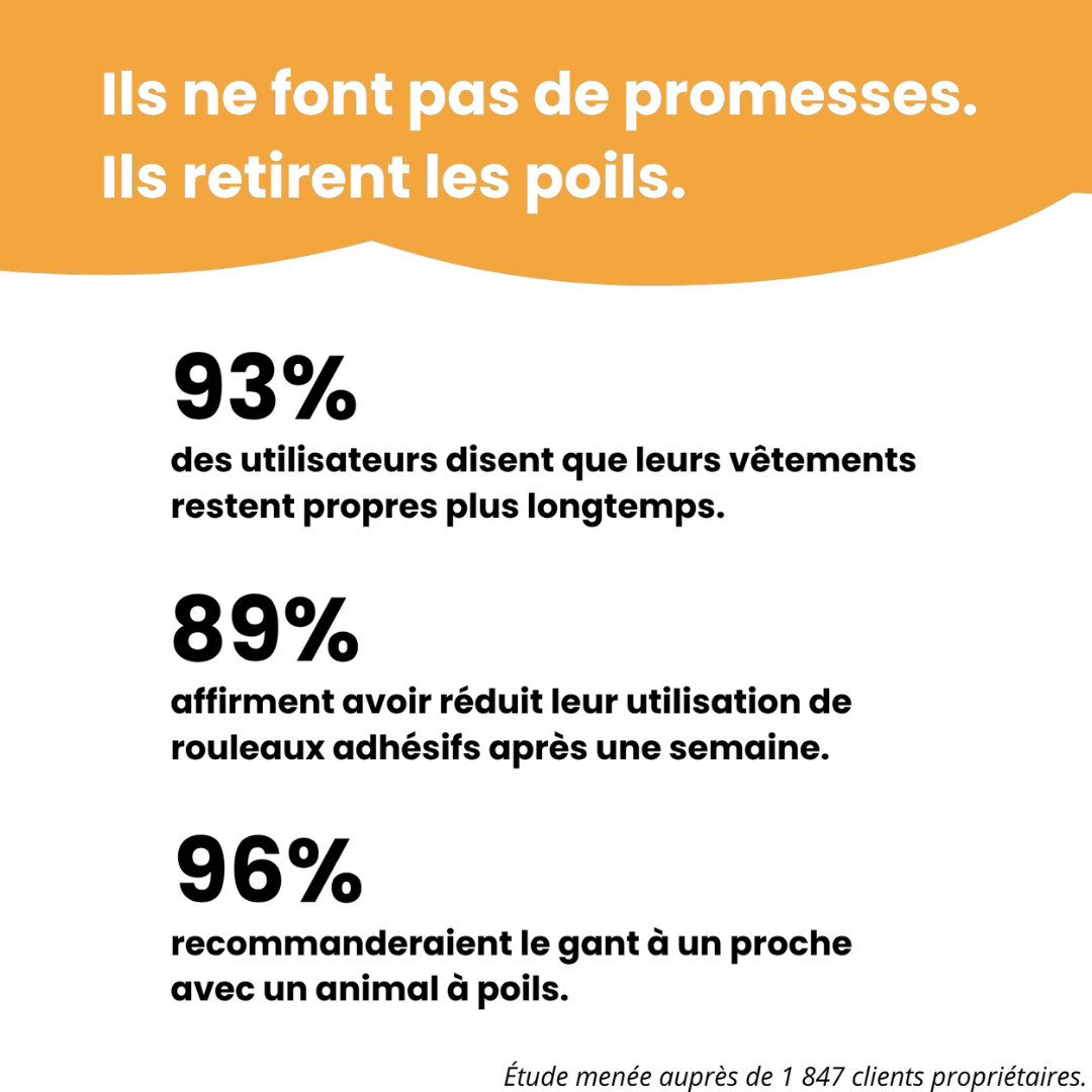 Gant Anti-Poils Chiens et Chats - Réutilisable & Écologique