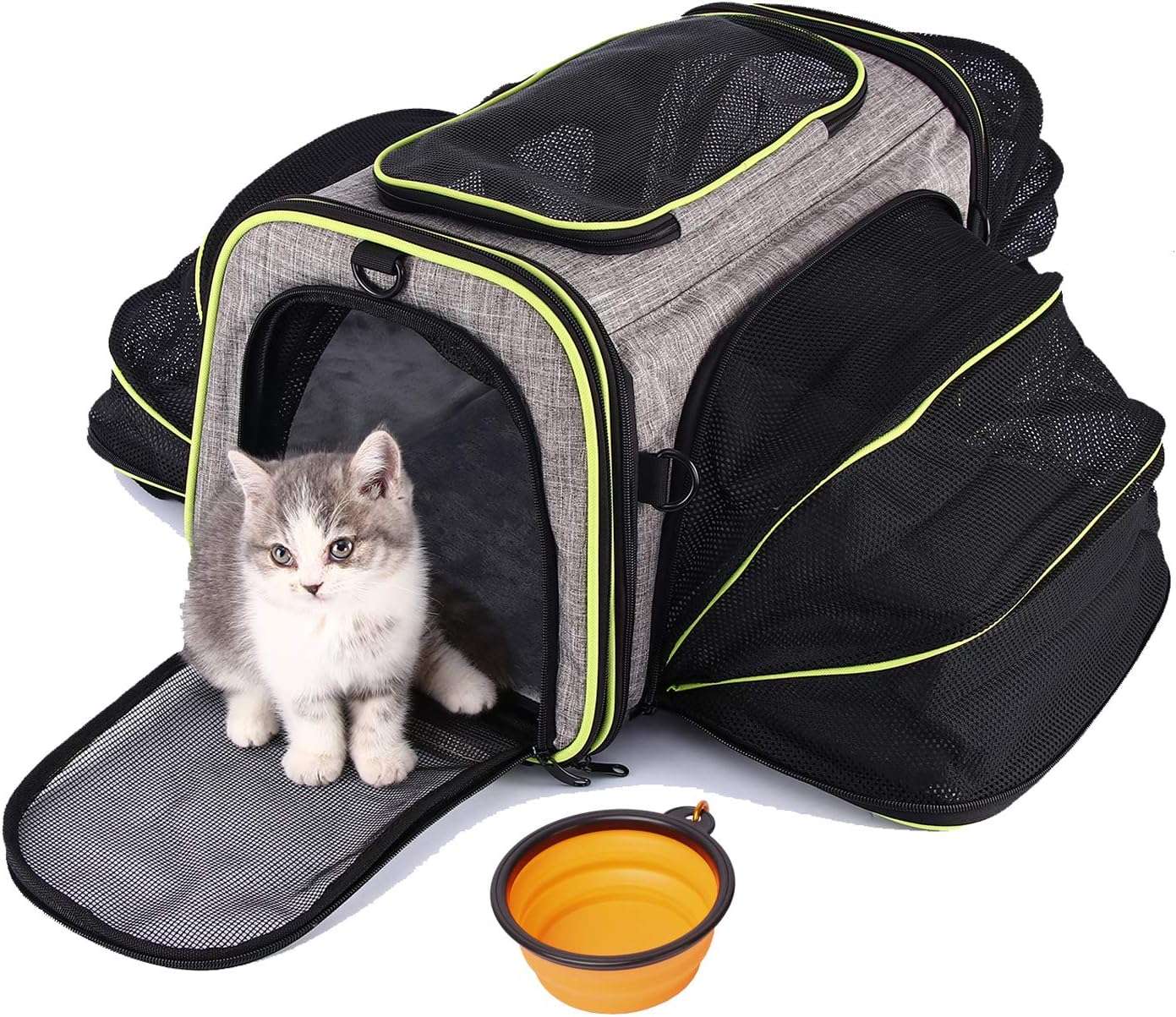 Sac transport chat - Extensible 3-en-1 avec zones d’aération filet