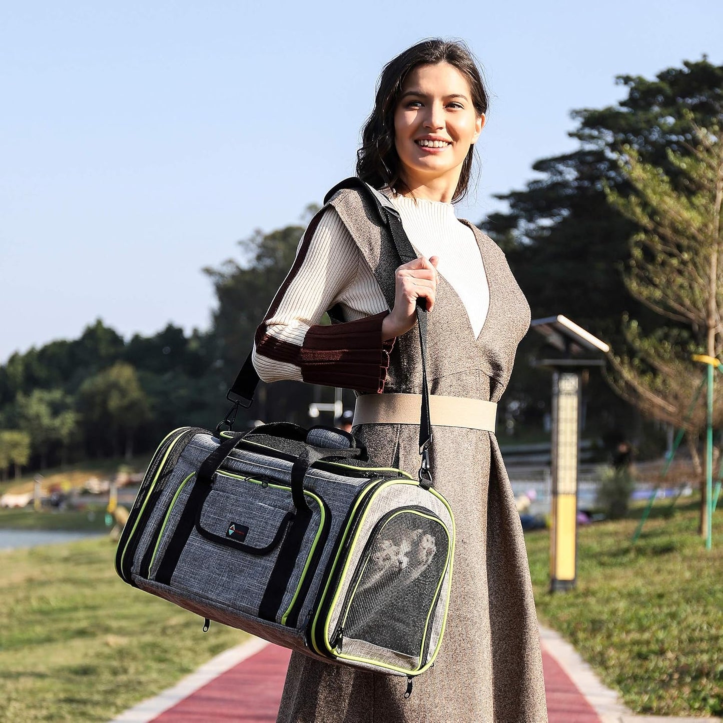 Sac transport chat - Extensible 3-en-1 avec zones d’aération filet