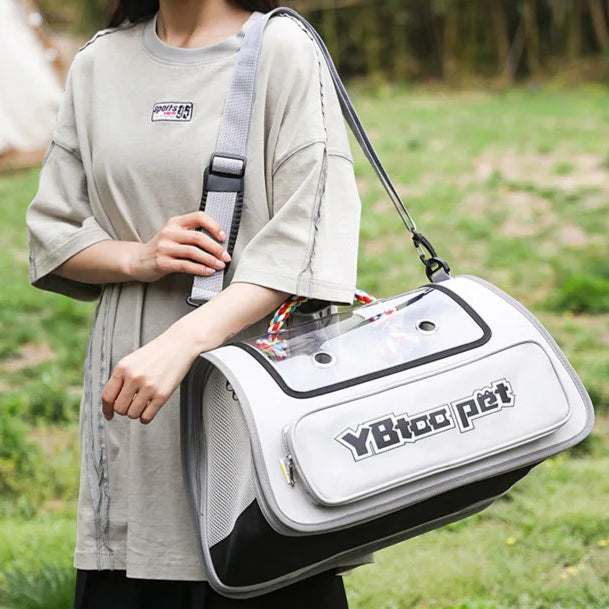 Sac transport chat - Panoramique transparent rigide