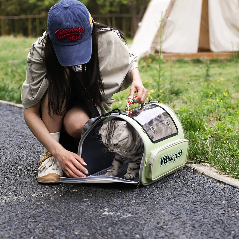 Sac transport chat - Panoramique transparent rigide