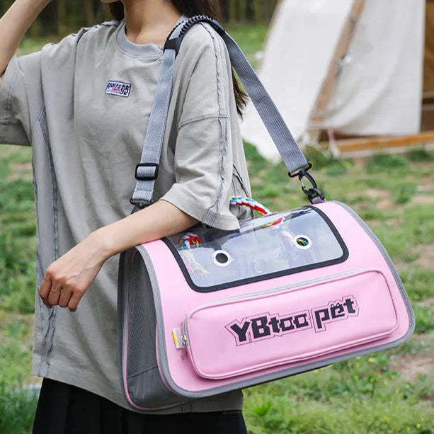 Sac transport chat - Panoramique transparent rigide