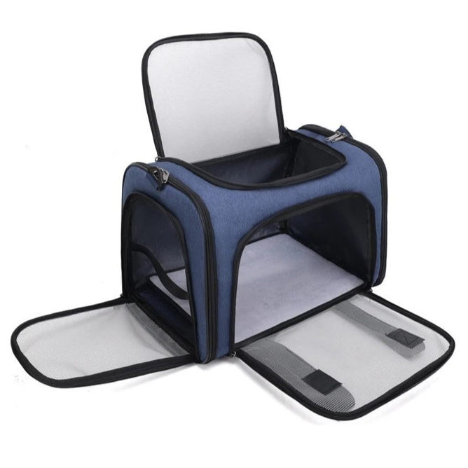 Sac transport chat - Grand format souple avec ouverture au dessus