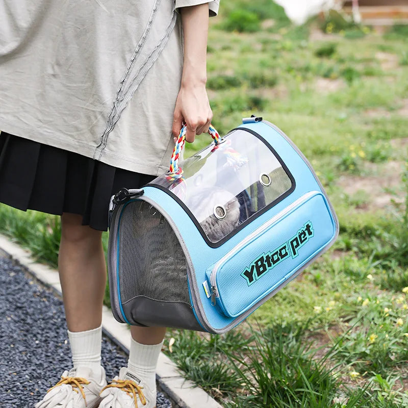 Sac transport chat - Panoramique transparent rigide