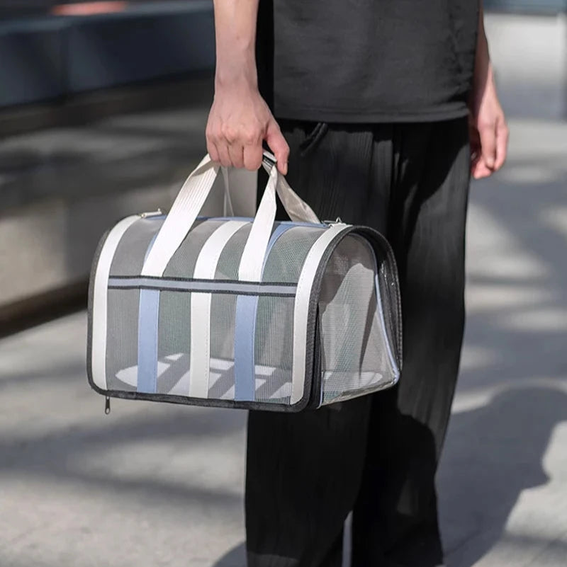 Sac transport chat - Design souple avec filet respirant