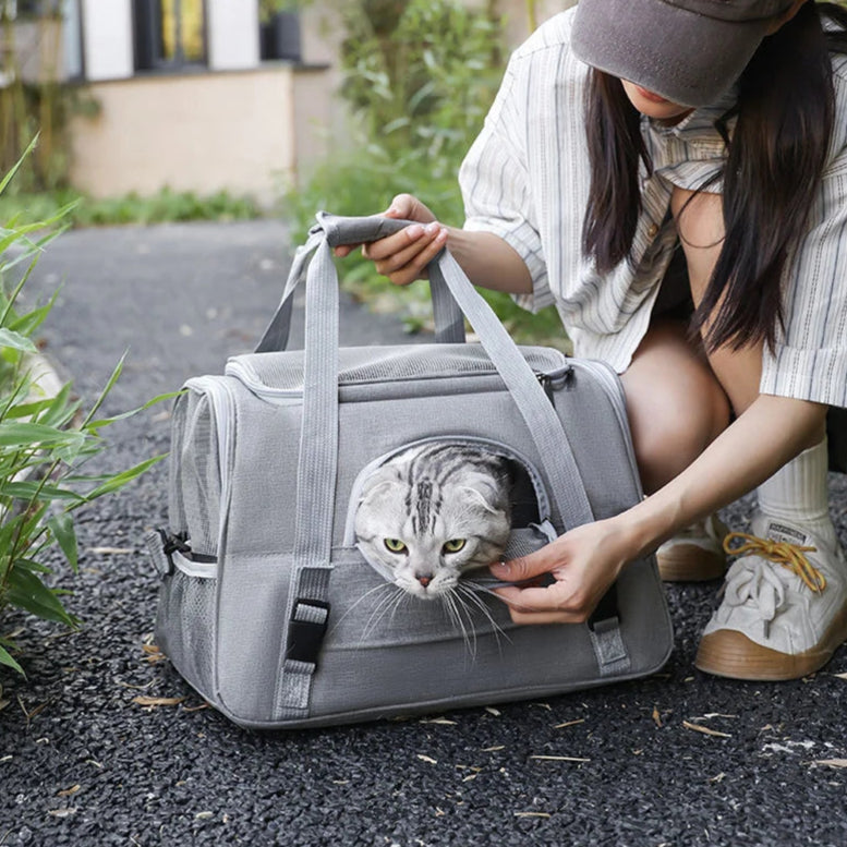 Sac transport chat - Souple avec ouverture frontale