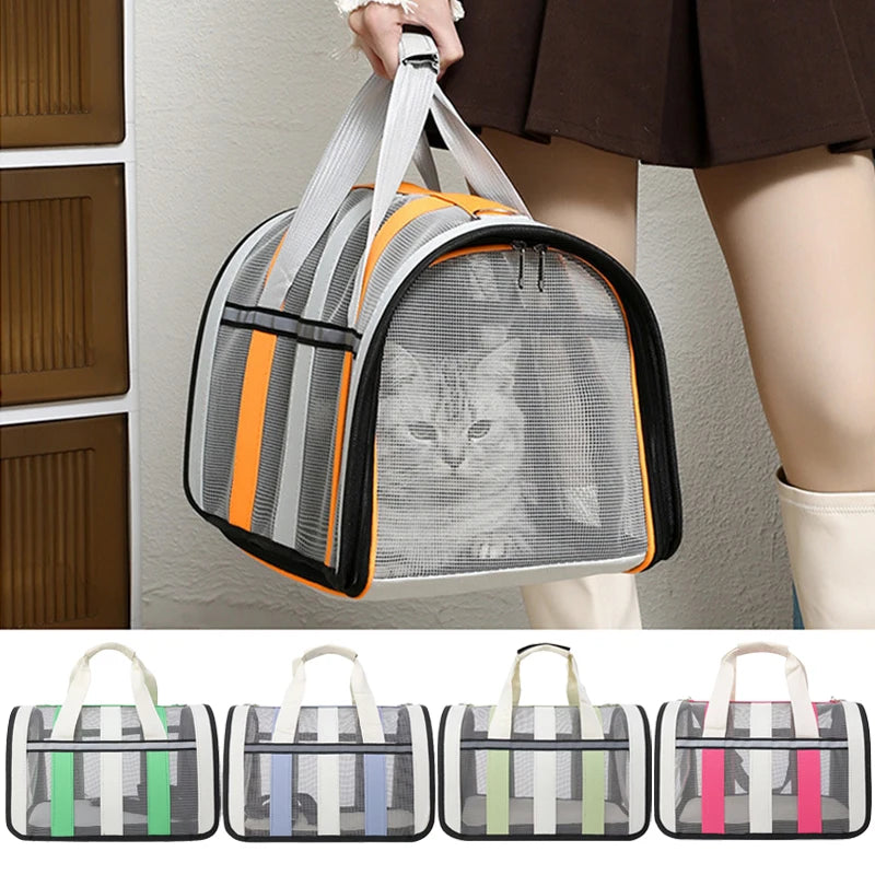 Sac transport chat - Design souple avec filet respirant