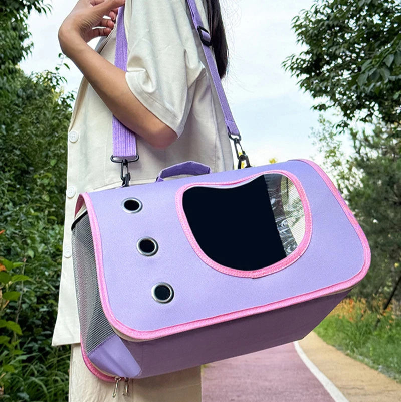 Sac transport chat - Coque rigide aérée avec hublot