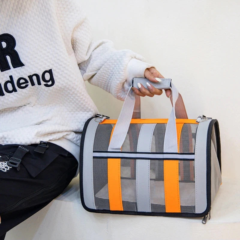 Sac transport chat - Design souple avec filet respirant