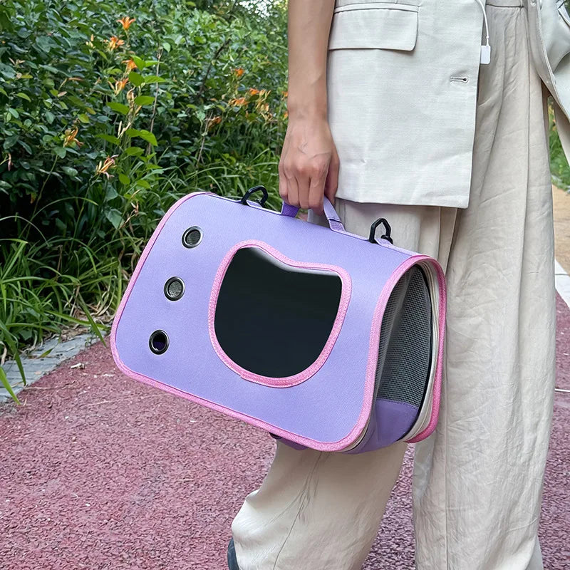 Sac transport chat - Coque rigide aérée avec hublot