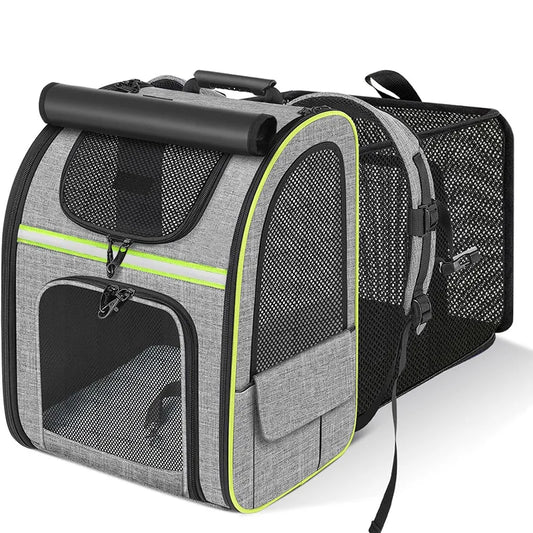 Sac à dos transport chat - Extensible avec extension arrière